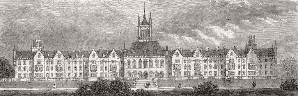 VIRGINIA WATER. New Sanatorium, Surrey 1877 old antique vintage print picture